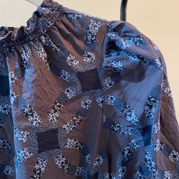 Beautiful blue quilt inspired dress!! NWOT - Picture 2 of 7